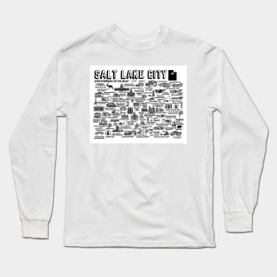 Salt Lake City Map Long Sleeve T-Shirt